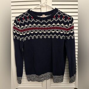 Cat & Jack Navy, White and Red Crewneck Sweater